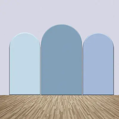 Various Solid Blue Arch Backdrop Kit For Birthday - Aperturee