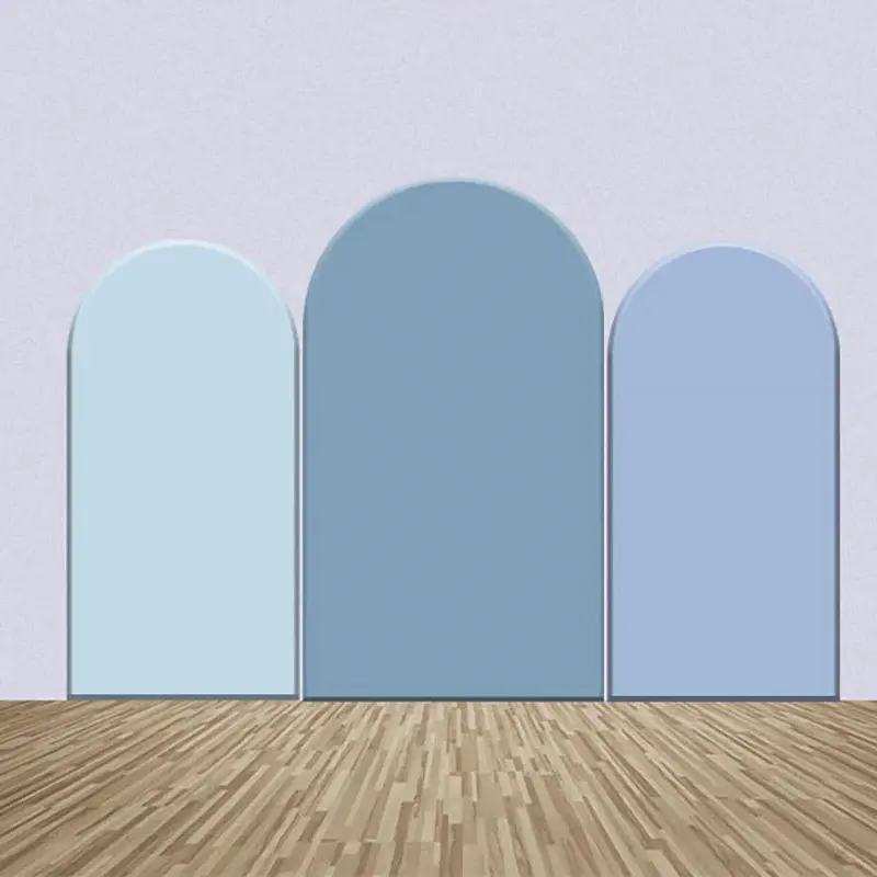 Various Solid Blue Arch Backdrop Kit For Birthday - Aperturee