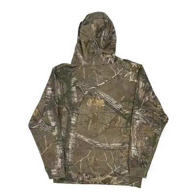 Red Head Camo Hoodie - Large Green Cotton Blend
