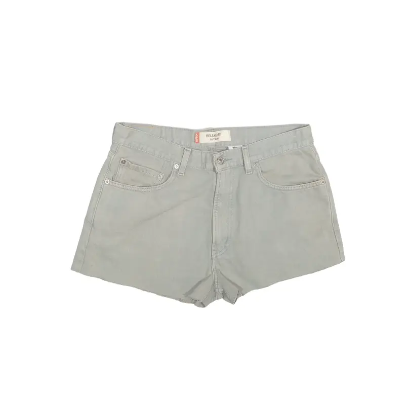 LEVI'S 550 Cut Off Denim Shorts Grey Relaxed Womens M W32