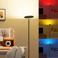 FULSUNT RGB Torchiere Floor Lamps for Living Room - LED Standing Lamp with Remote floor lamps, black  neon light, sunset lamp...