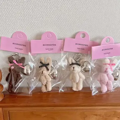 Phone Decoration, Cute Plush Rabbit Design Phone Pendant, Phone Hanging Ornament for Women & Girls, Fashion Phone Accessories...