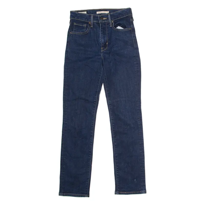LEVI'S 724 High Rise Womens Jeans Blue Regular Straight W25 L28