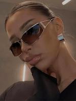 Y2k Style Hollow Out Designed Sunglasses, Trendy Casual Sunglasses for Everyday Use, Fashion Large Frames Accessories for Out...