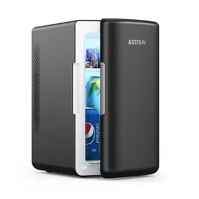 AstroAI 6 Liter Capacity Wine Cooler with Removable Shelf, 50W, Anti-Slip Silicone Pads, 110V Compatible for Home & Car Use, ...