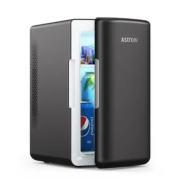 AstroAI 6 Liter Capacity Wine Cooler with Removable Shelf, 50W, Anti-Slip Silicone Pads, 110V Compatible for Home & Car Use, ...