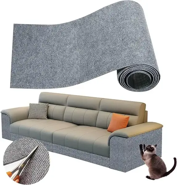 11.8 Inch x 39.9 Inch, Cat Claw Sofa Protector, Cat Scratch Pad, Trimmable Self-Adhesive Cat Claw Pad, DIY Climbing Cat Scrat...