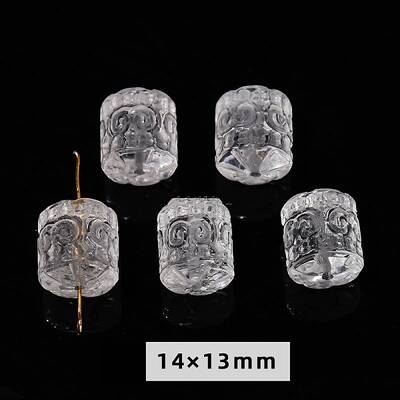 Natural Quartz Crystal Carved Beads