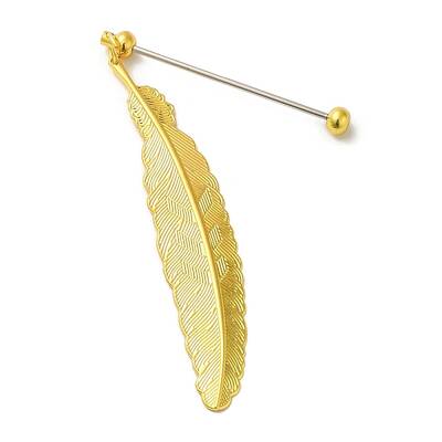 Alloy Feather Pendant Bookmarks