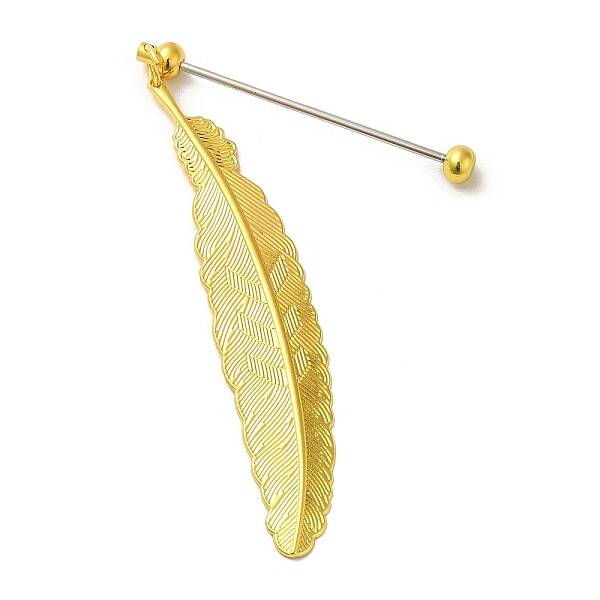 Alloy Feather Pendant Bookmarks