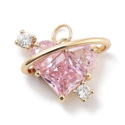 Brass Micro Pave Cubic Zirconia Pendants