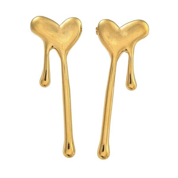 304 Stainless Steel Heart Stud Earrings for Women