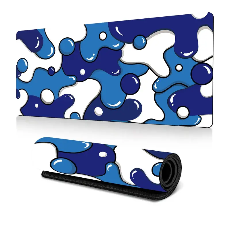 Ultra Large Computer Mouse Pad, 1 Count Colored Water Ripple Print Computer Keyboard Mousepad, PC Gamer Laptop Desk Mat for H...