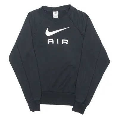 NIKE AIR Mens Sweatshirt Black Crew Neck XS