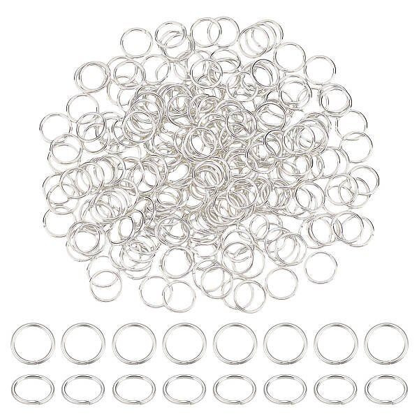 About 260 Pcs 10mm Brass Open Jump Rings Unsoldered Wire 18-Gauge for Jewelry Making