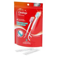 cleaings Disposable Toothbrushes with Double Cleaning Beads Toothpaste and Clean Floss Picks for Work or Travel - 50 pcs