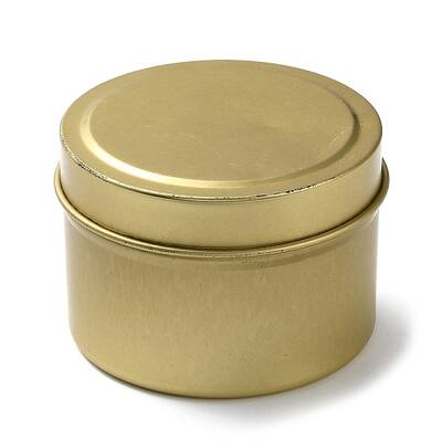 (Defective Closeout Sale: Scratched) Round Iron Tin Cans