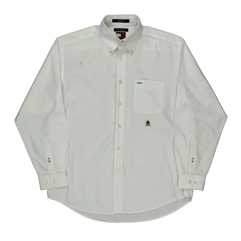 Tommy Hilfiger Shirt - Medium White Cotton