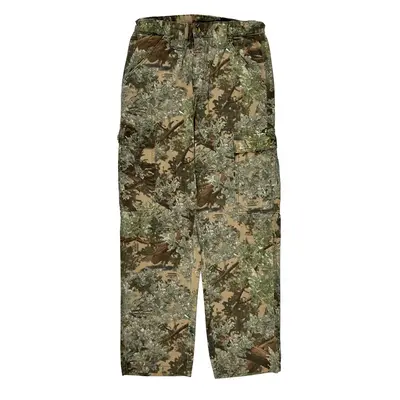 Kings Camo Cargo Trousers - 30W 31L Khaki Cotton Blend | Size: 30″ waist