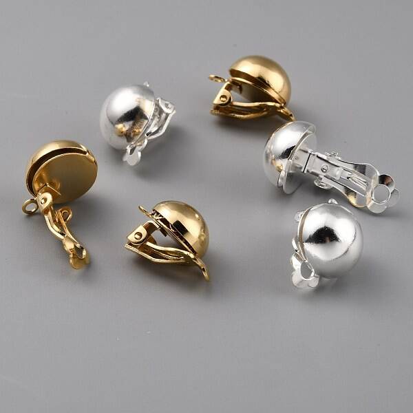Brass Clip-on Earring Findings