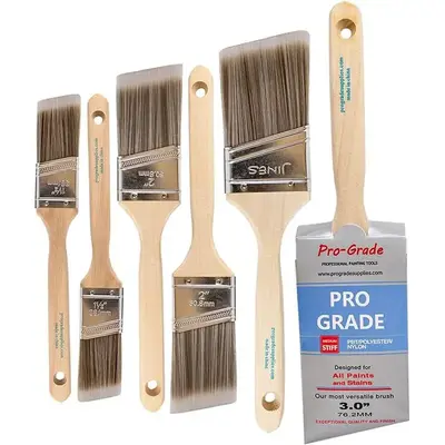 Paint Brushes - 6 Pack Variety Angle Paint Brushes