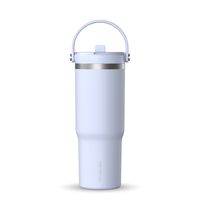 Hydrapeak Nomad 32oz Tumbler with Handle & Flip Straw, Leakproof Water Bottle, Fits In Cup Holder, Bottles Keep Cold For 24 H...
