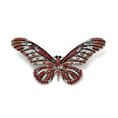 Butterfly Rhinestone Brooch Pin