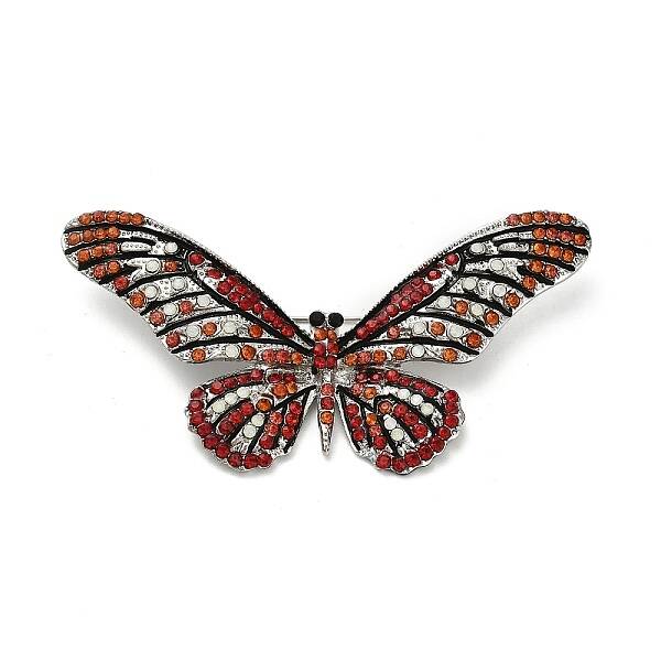 Butterfly Rhinestone Brooch Pin
