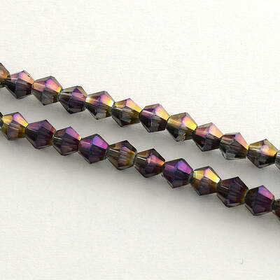 Electroplate Glass Bead Strands