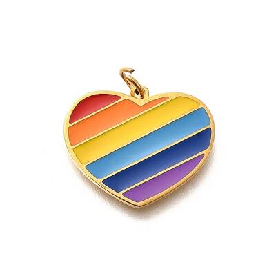 Pride 304 Stainless Steel Enamel Pendants