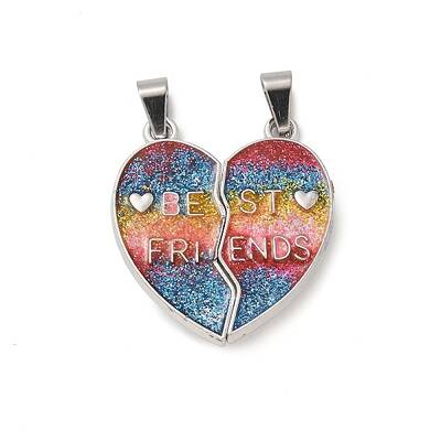 Alloy Enamel Split Pendants