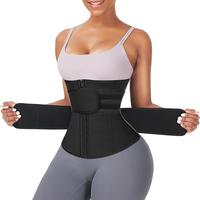 FeelinGirl Hot Selling 7 Fatting Burning Double Belt Waist Trainer Compression Fabric Shapewear Comfort Womenswear Waist Trai...