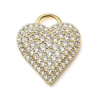 Brass Micro Pave Cubic Zirconia Pendants