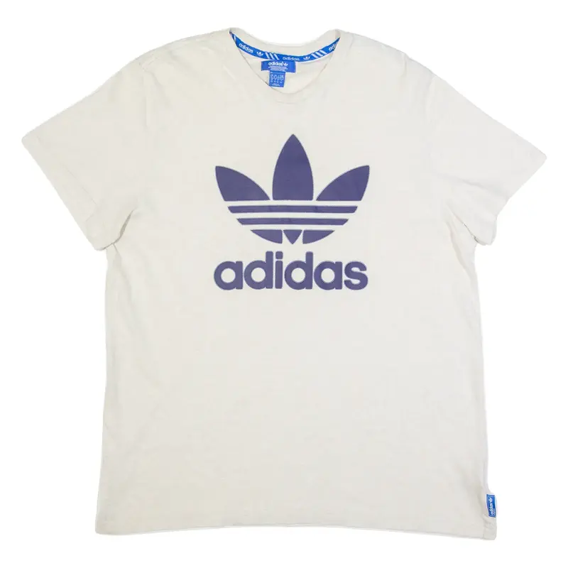 ADIDAS ORIGINALS Womens T-Shirt Cream UK 24