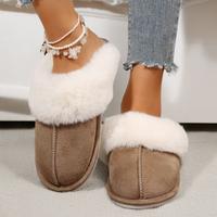 Cozy Women's Slip-On Moccasins with Fleece Lining & Non-Slip Platform - Winter Home Slippers.