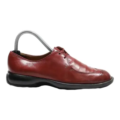 TODS Brogue Shoes Maroon Leather Womens UK 4.5