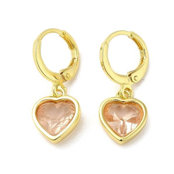 Real 18K Gold Plated Brass Dangle Leverback Earrings