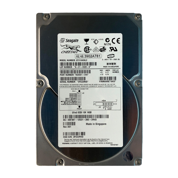 9U3001-044 Seagate 18.4GB Ultra-160 SCSI 10000 3.5-inch 4MB Hard Drive