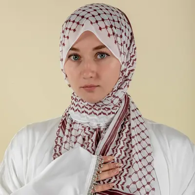 NCH002 Chiffon Keffiyeh Hijab - Versatile and Lightweight Design for Everyday Wear chiffon hijab