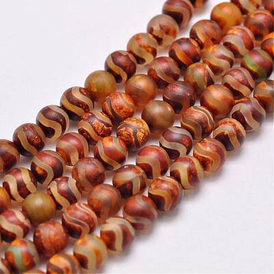 Natural Tibetan Style dZi Beads Strands