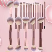 Double-ended Makeup Brush Set, 18/16/12/5/3/2 Counts Makeup Brush with Soft Bristles, Professional Makeup Tools for Home & Tr...