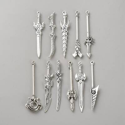 Tibetan Style Zinc Alloy Weapons Big Pendants