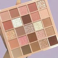 25 Color Eyeshadow Palette, Earth Tone Daily Makeup Palette for All Skin Types, High Pigmented Blendable Soft Eye Makeup Powd...