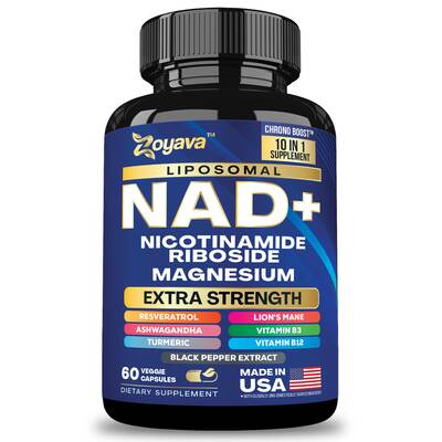 Zoyava NAD Supplement - Skin Aging Support All-in-One Dietary Supplement with Nicotinamide Riboside, Magnesium, & 7 Extr