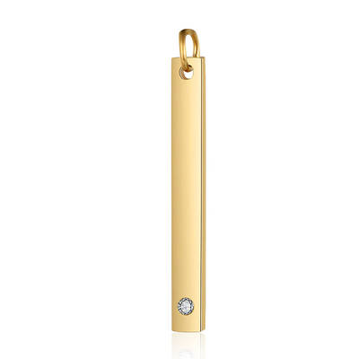 201 Stainless Steel Bar Tag Pendants