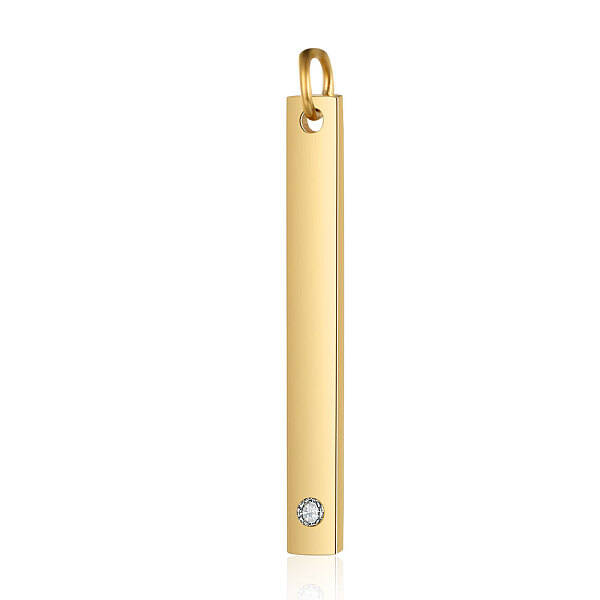 201 Stainless Steel Bar Tag Pendants