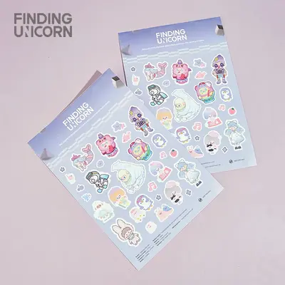 【Gift Only, Not for Sale-Exclusive Live Stream Perk】[FINDING UNICORN]  All Stars Stickers (Overseas Exclusive)Cute Decora...