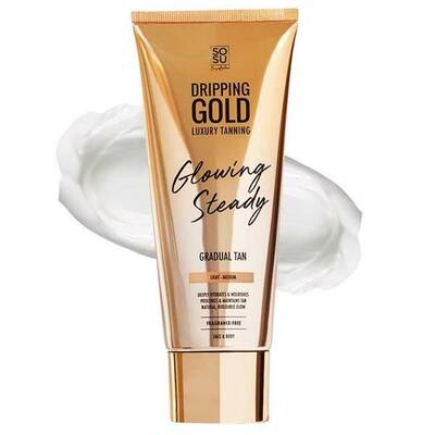 Dripping Gold Glowing Steady Self Tanning Cream For A Gradual Light Medium Tan 200ml