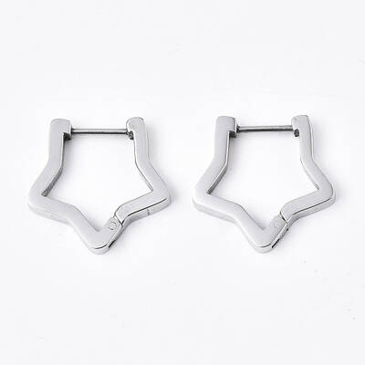 Tarnish Resistant 304 Stainless Steel Huggie Hoop Earrings