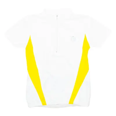 MOVEMENT SESSION Cycling Mens Jersey White 1/4 Zip XS